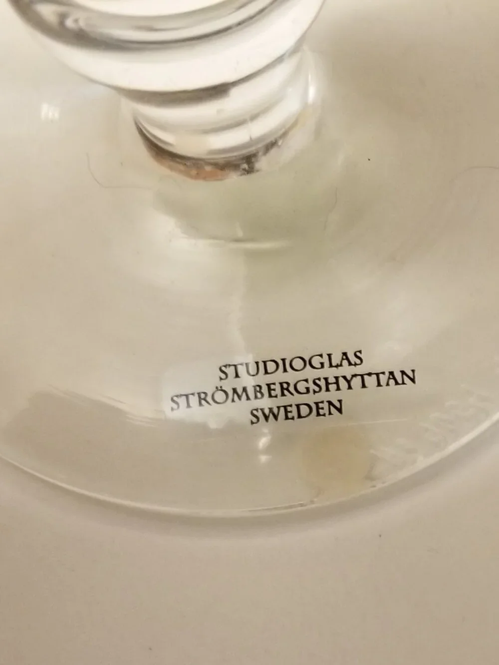 Studioglas Strombergshyttan Sweden Flax Art Vase Vintage